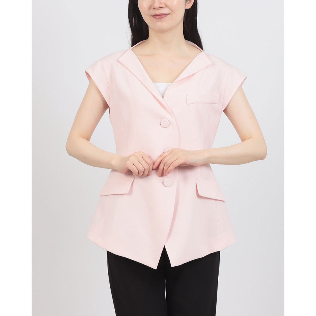 リナシメント RINASCIMENTO フレンチスリーブテーラードジレ （Rosa Pastello） Rosa Pastello