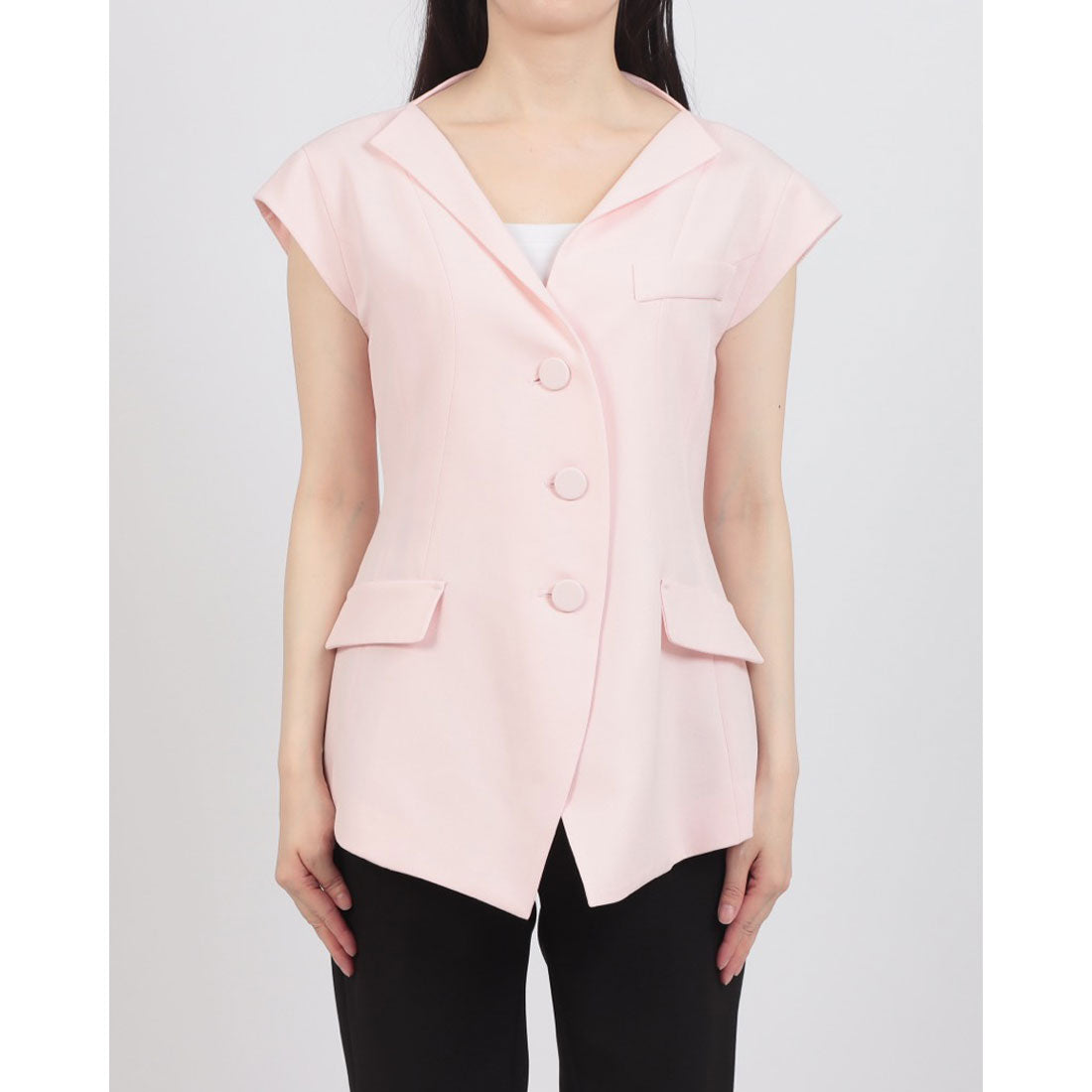 リナシメント RINASCIMENTO フレンチスリーブテーラードジレ （Rosa Pastello） Rosa Pastello