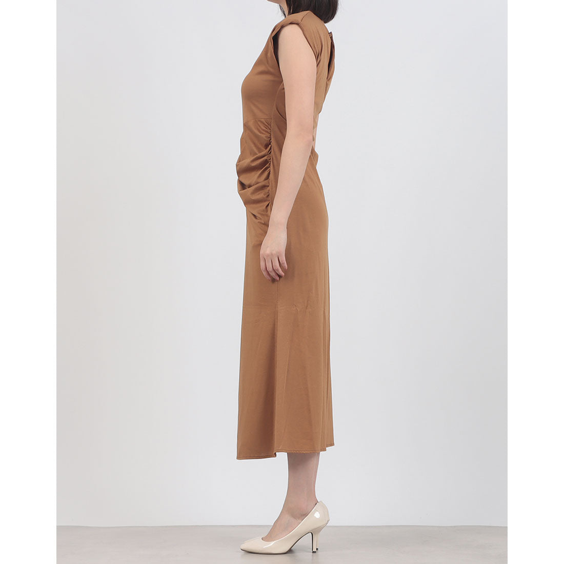 リナシメント RINASCIMENTO シャーリングポイントフレンチスリーブロングOP （Cammello Beige） Cammello Beige