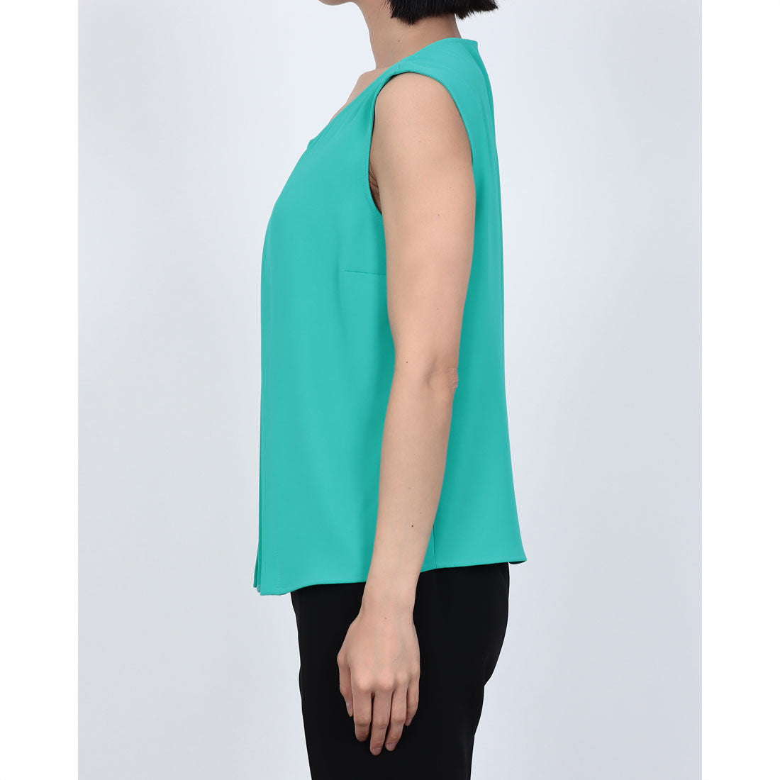 リナシメント RINASCIMENTO フロントプリーツノースリーブTOPS （Turchese Azzurro） Turchese Azzurro