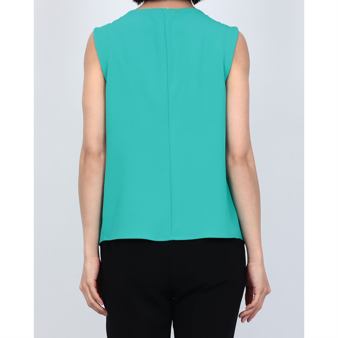 リナシメント RINASCIMENTO フロントプリーツノースリーブTOPS （Turchese Azzurro） Turchese Azzurro