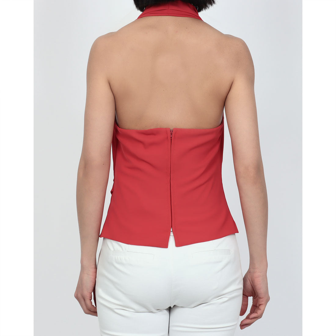 リナシメント RINASCIMENTO ホルターネックドレープTOPS （Rosso Fragola） Rosso Fragola
