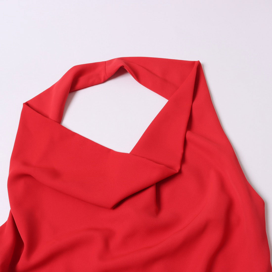 リナシメント RINASCIMENTO ホルターネックドレープTOPS （Rosso Fragola） Rosso Fragola
