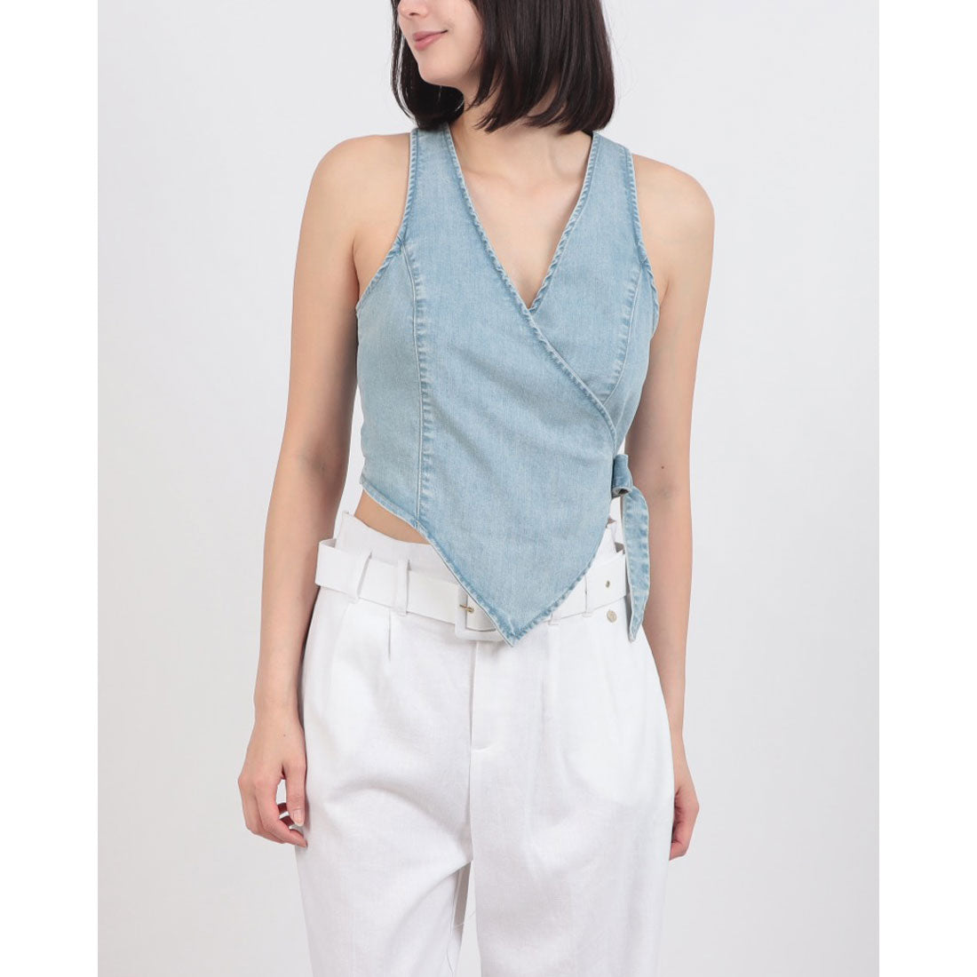 リナシメント RINASCIMENTO Denimラップベスト （Azzurro） Azzurro