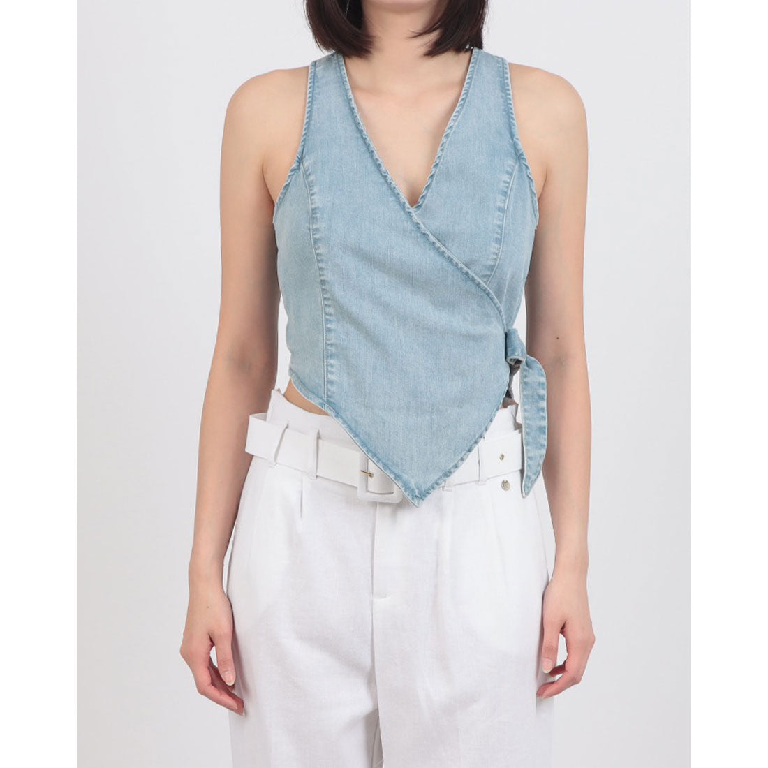 リナシメント RINASCIMENTO Denimラップベスト （Azzurro） Azzurro