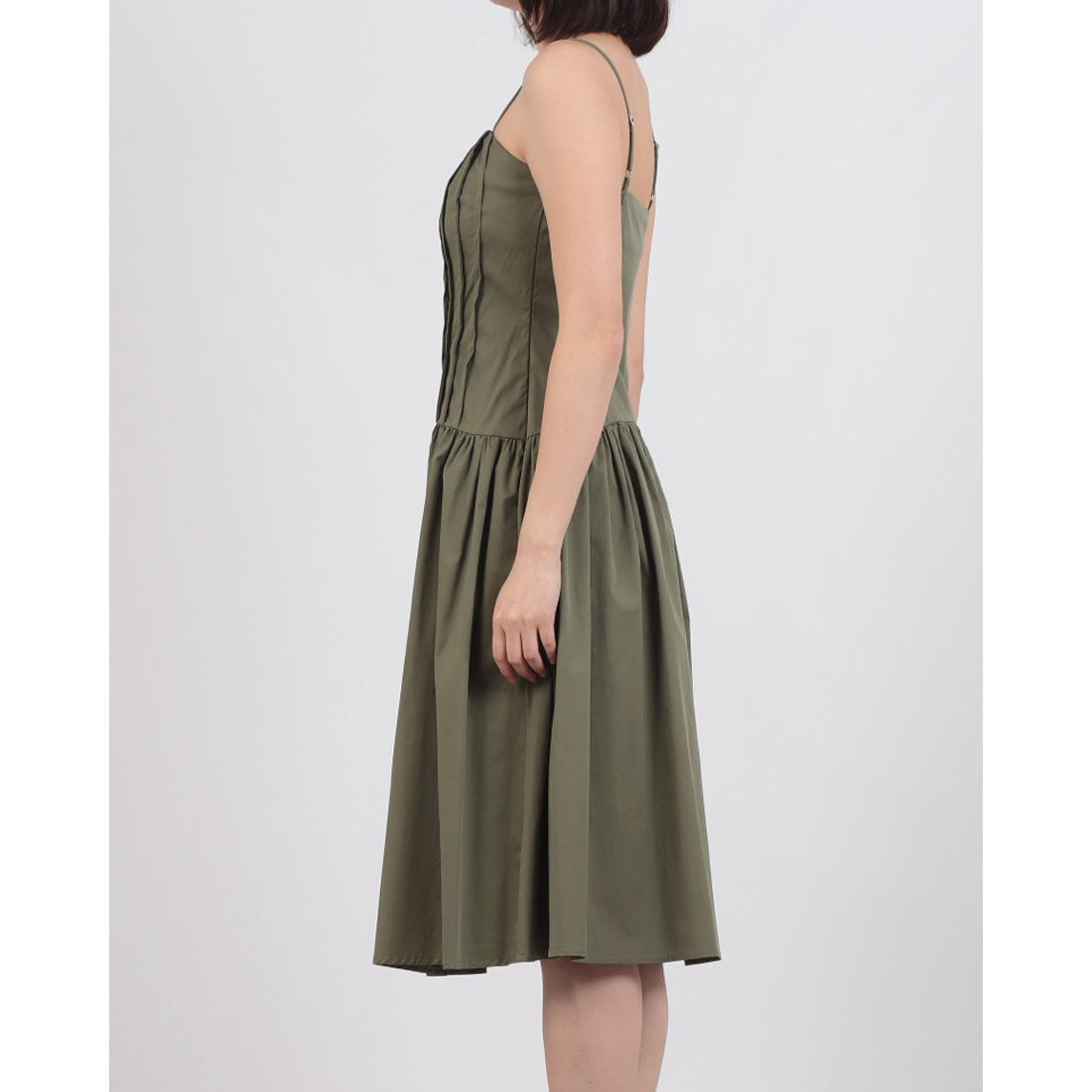 リナシメント RINASCIMENTO プリーツデザイン切替フレアキャミワンピース （Militare Verde） Militare Verde
