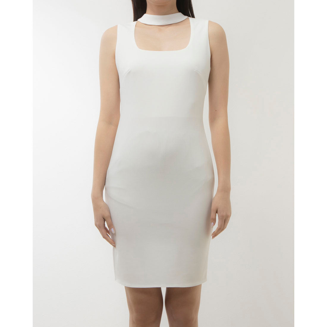 RINASCIMENTO Square Cut Back Jeweled Tight Dress