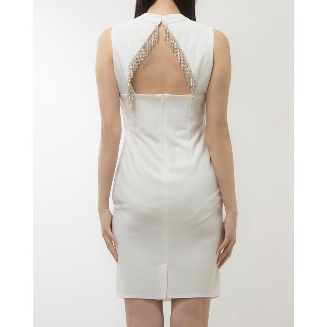 RINASCIMENTO Square Cut Back Jeweled Tight Dress