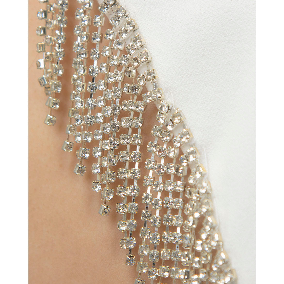 RINASCIMENTO Square Cut Back Jeweled Tight Dress