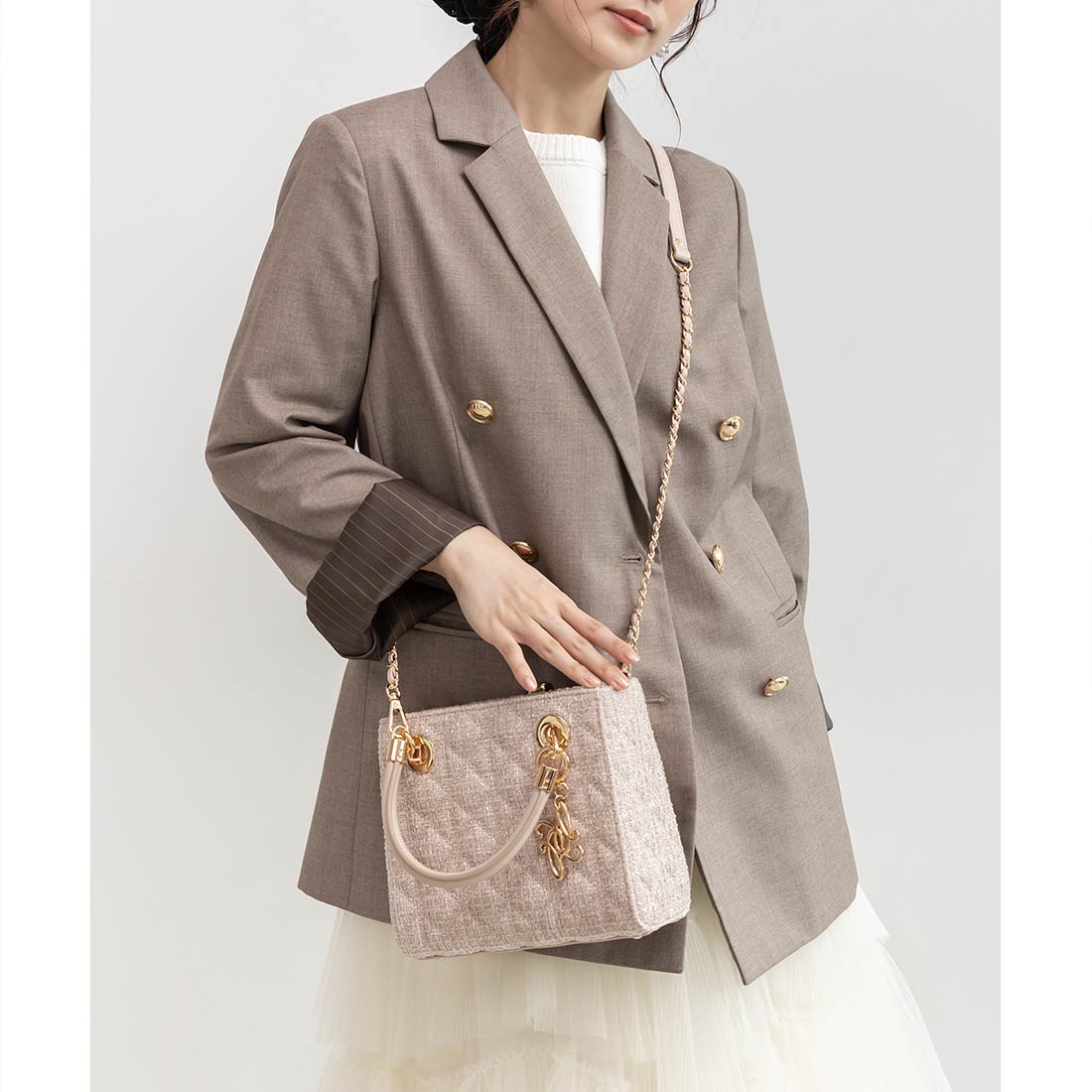 ランダ RANDA 2WAYキルティングバッグ （PNK/BEG） PNK/BEG