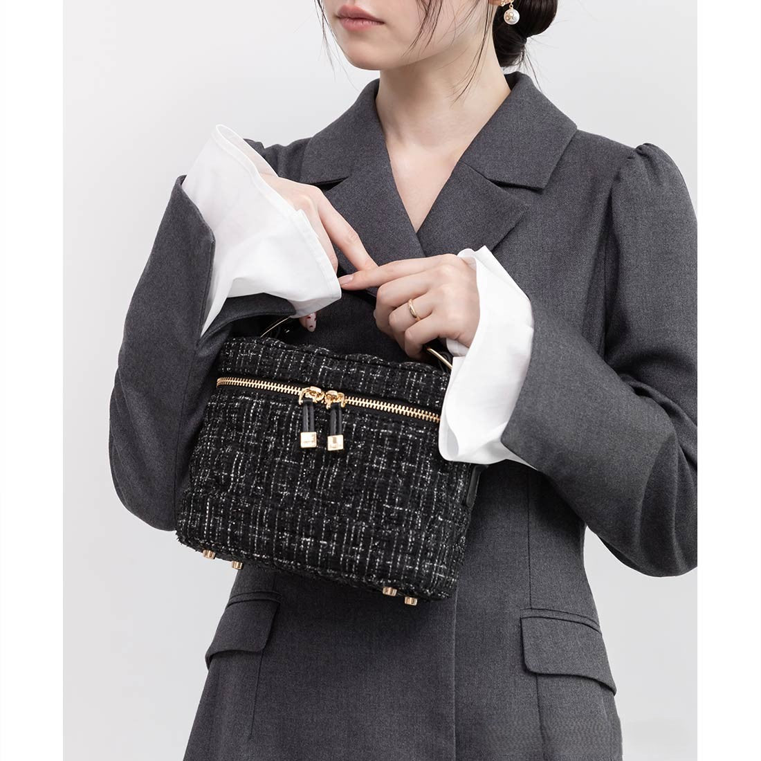 RANDA Quilted 2-Way Vanity Bag