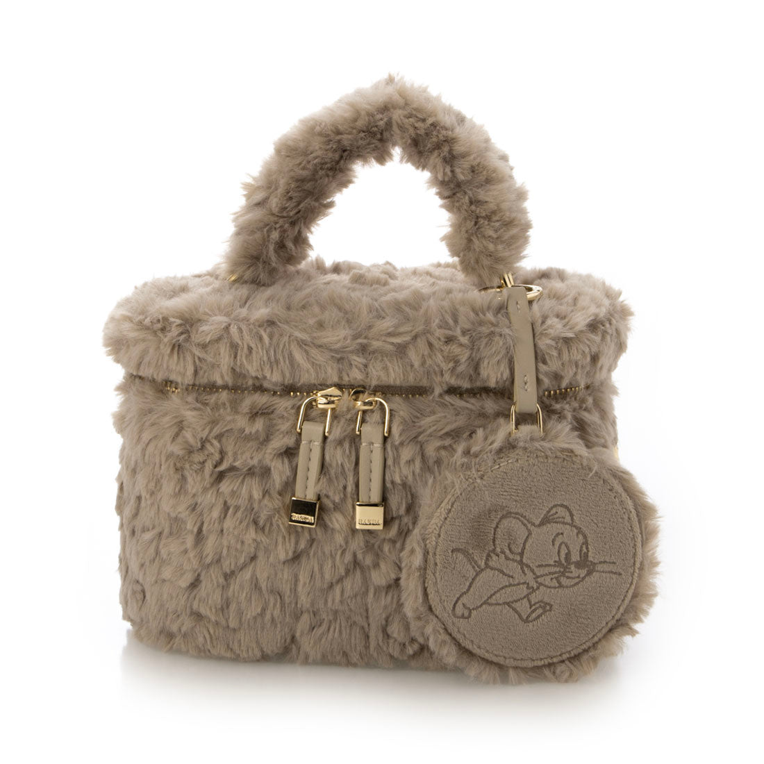 ランダ RANDA ★ 【TOM and JERRY】ミラー付きバニティバッグ （BEIGE） BEIGE