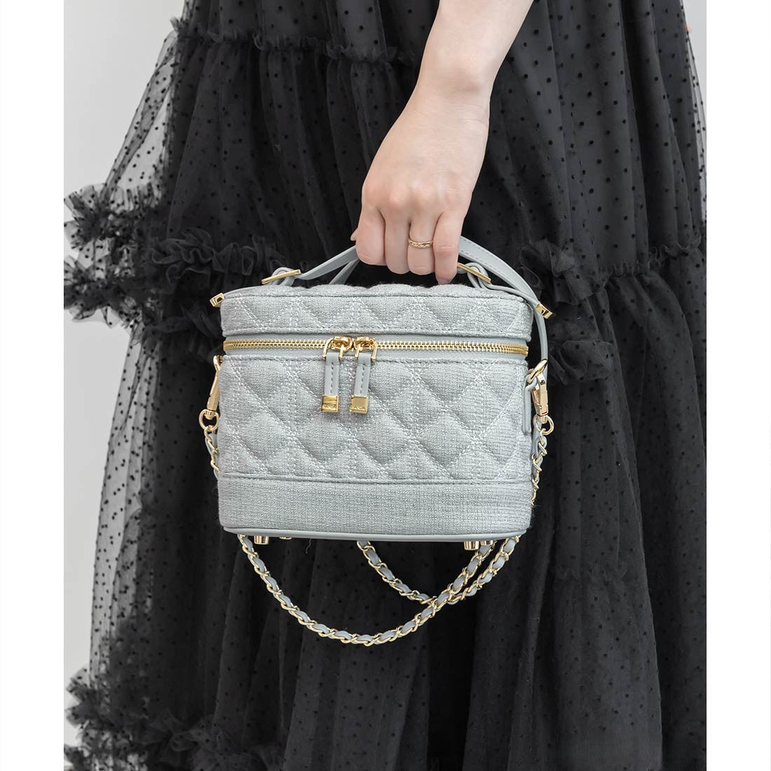 Riu バニティバッグ Quilting vanity bag black Buy River Island Black Quilted Pearl Handle Vanity Bag from Next USA