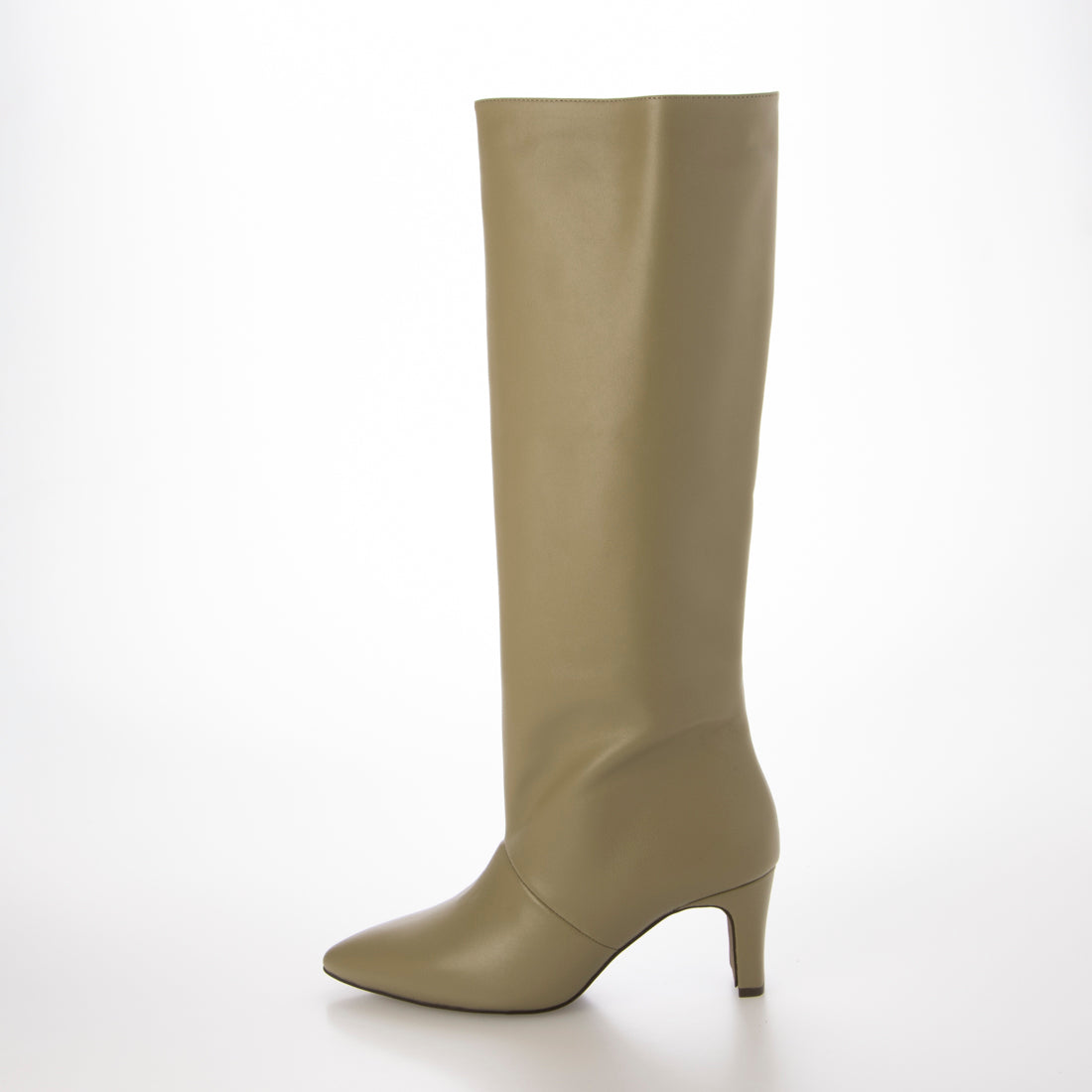 ランダ RANDA 【A de Vivre】【本革】レザーポインテッドトゥロングブーツ（BEIGE） BEIGE