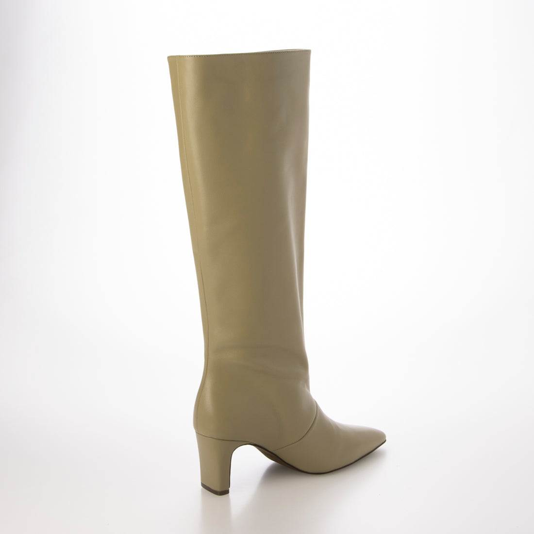 ランダ RANDA 【A de Vivre】【本革】レザーポインテッドトゥロングブーツ（BEIGE） BEIGE