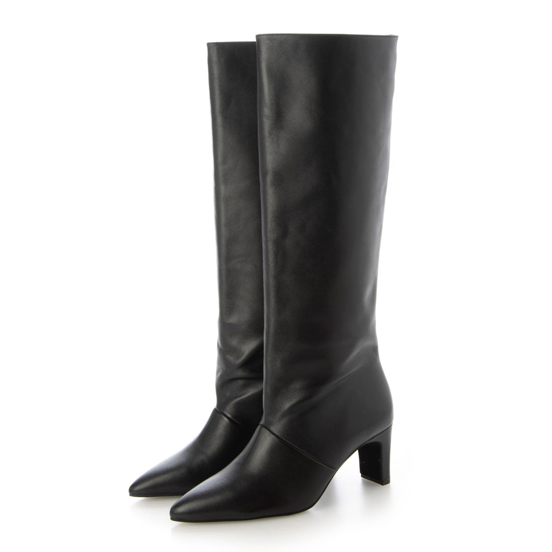 ランダ RANDA 【A de Vivre】【本革】レザーポインテッドトゥロングブーツ （BLACK） BLACK
