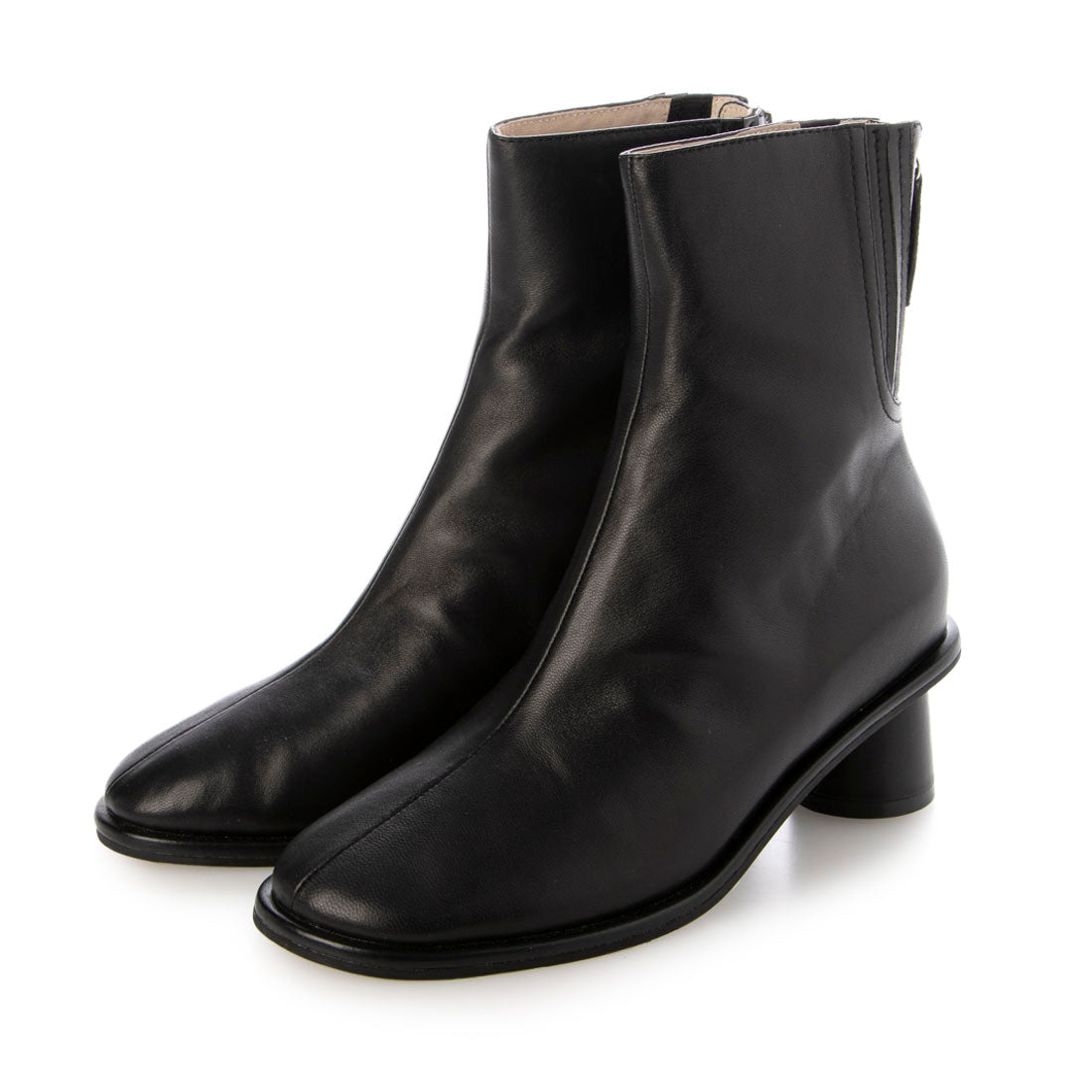 ランダ RANDA 【A de Vivre】【本革】レザーラウンドトゥブーツ（BLACK） BLACK