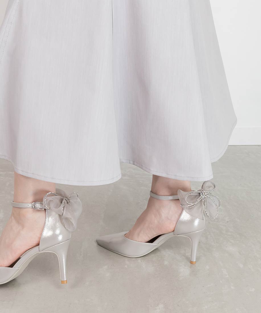 ランダ RANDA 3WAYリボンセパレートパンプス （SILVER） SILVER