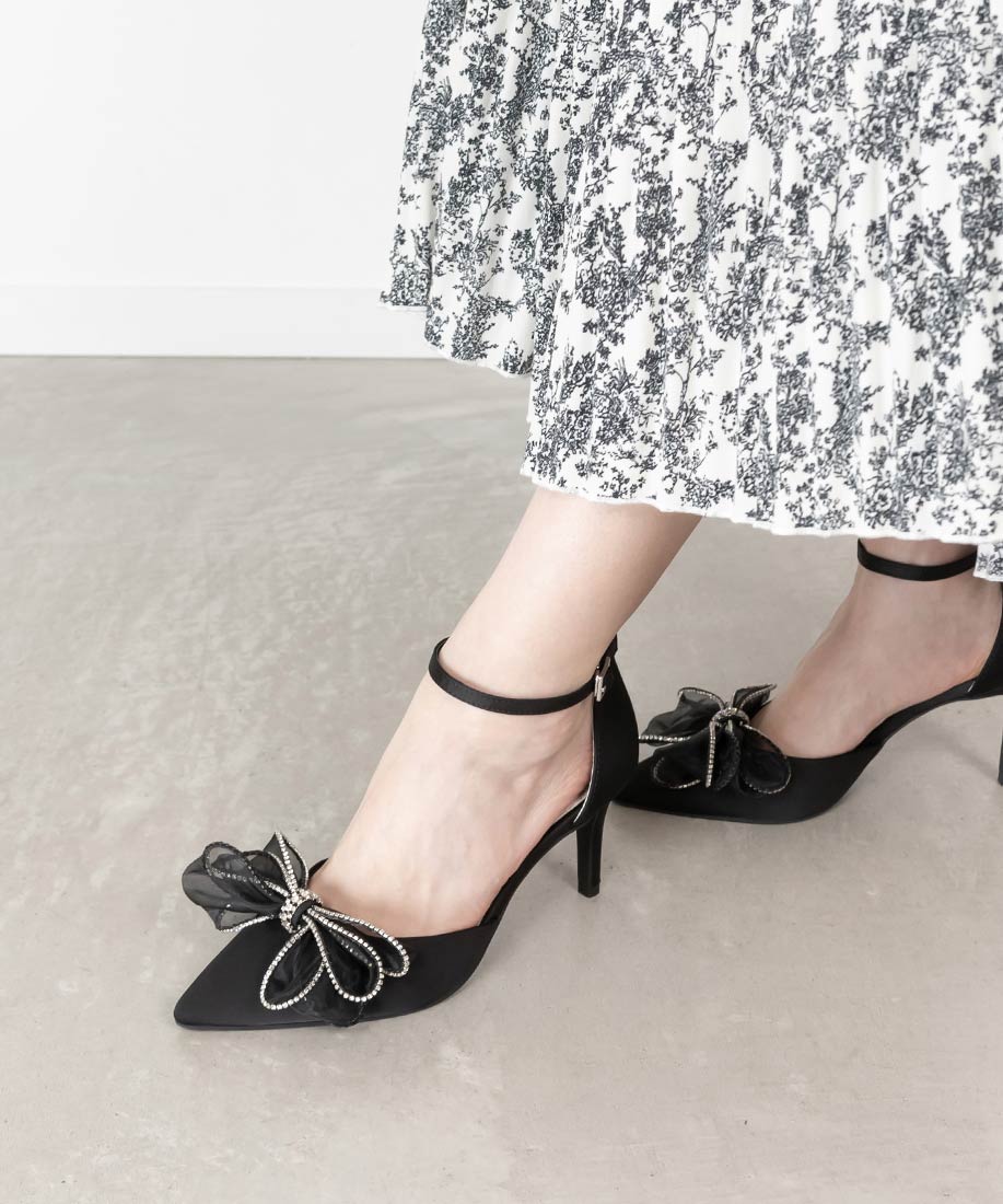 ランダ RANDA 3WAYリボンセパレートパンプス （BLACK） BLACK