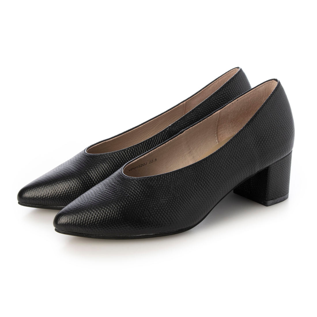 ランダ RANDA 【A de Vivre】【本革】3E Vカットレザーパンプス （BLACK） BLACK