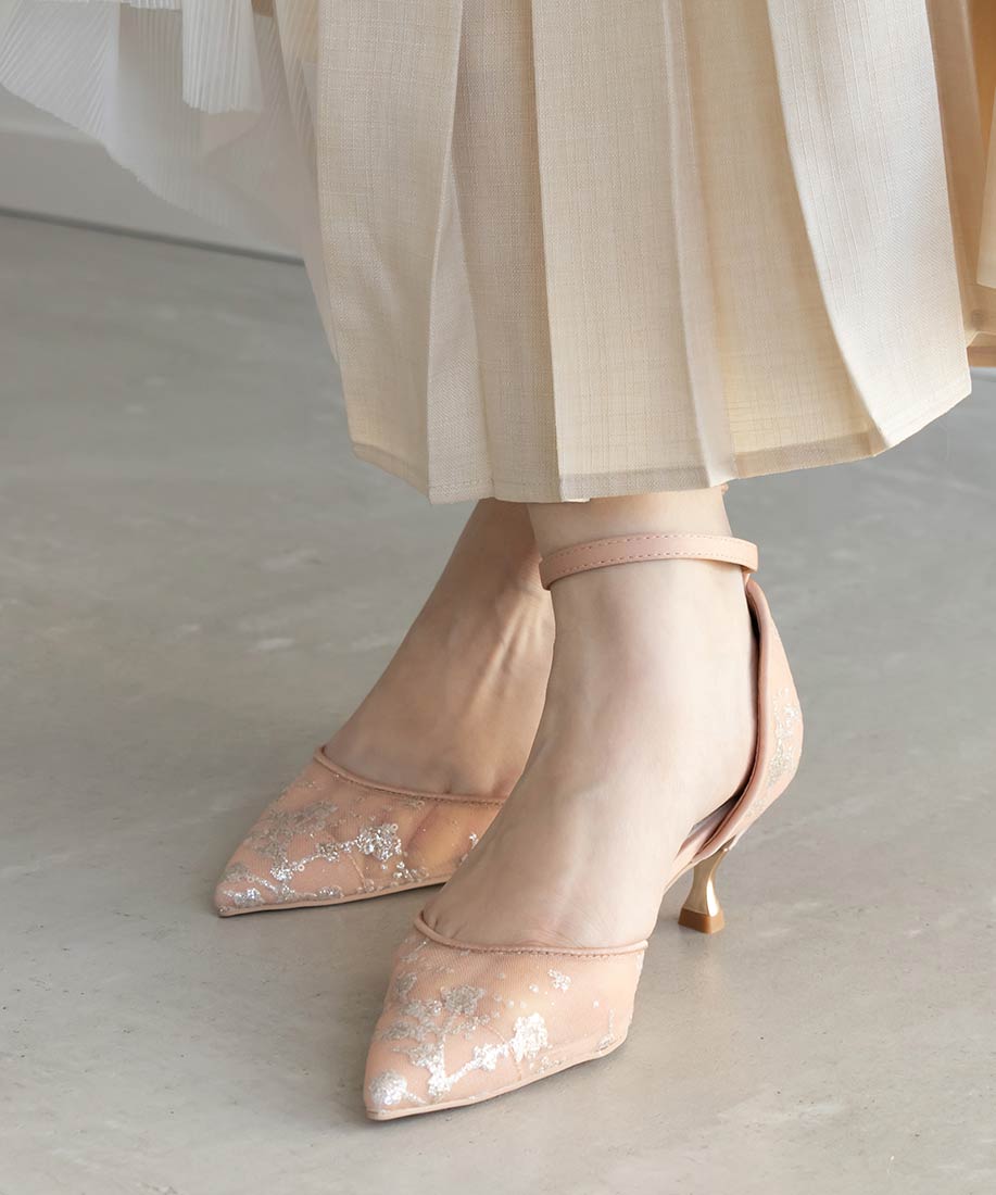 ランダ RANDA  シアーセパレートパンプス （BEIGE） BEIGE