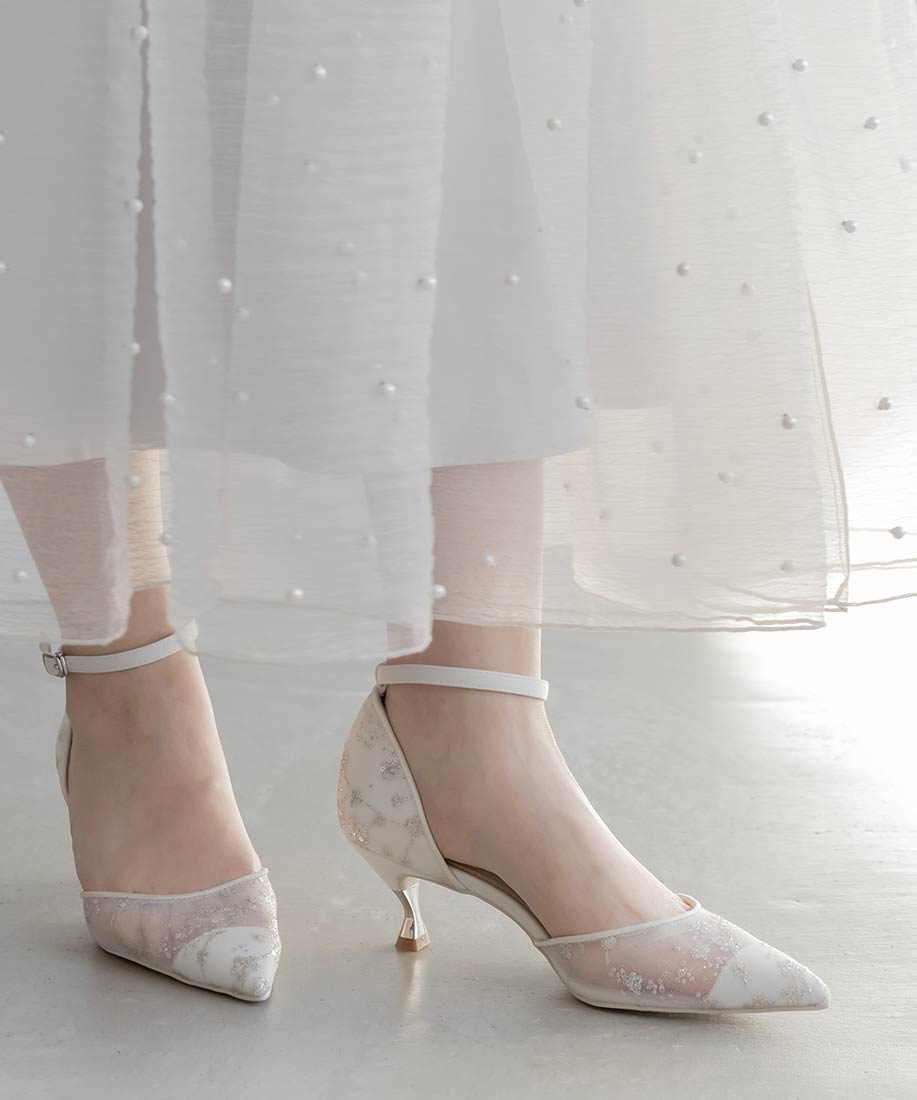 ランダ RANDA  シアーセパレートパンプス （WHITE） WHITE