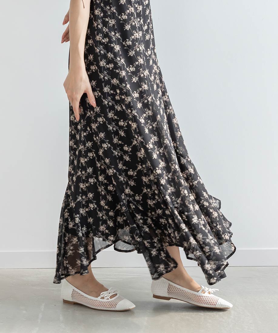 RANDA Double Ribbon Mesh Flat Pumps