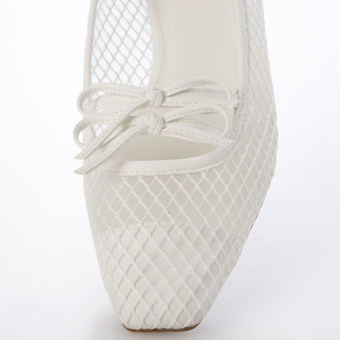 RANDA Double Ribbon Mesh Flat Pumps