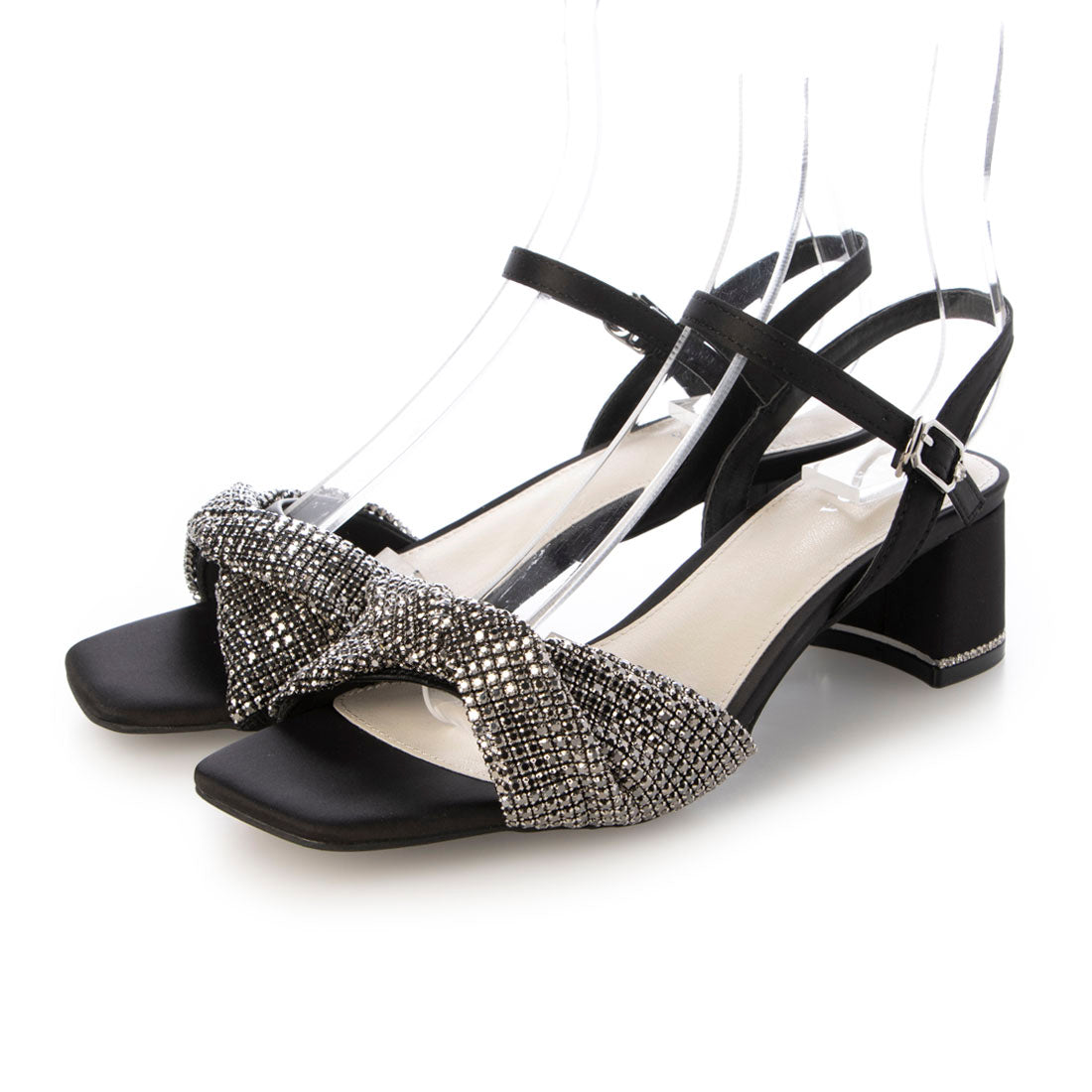 ランダ RANDA ビジューストラップサンダル （BLACK） BLACK