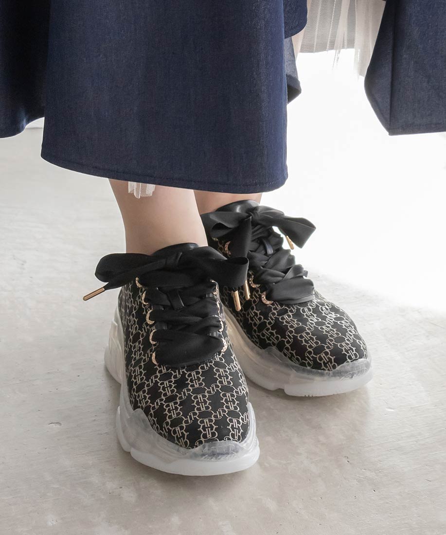 ランダ RANDA シアーモノグラムスニーカー （BLACK） BLACK