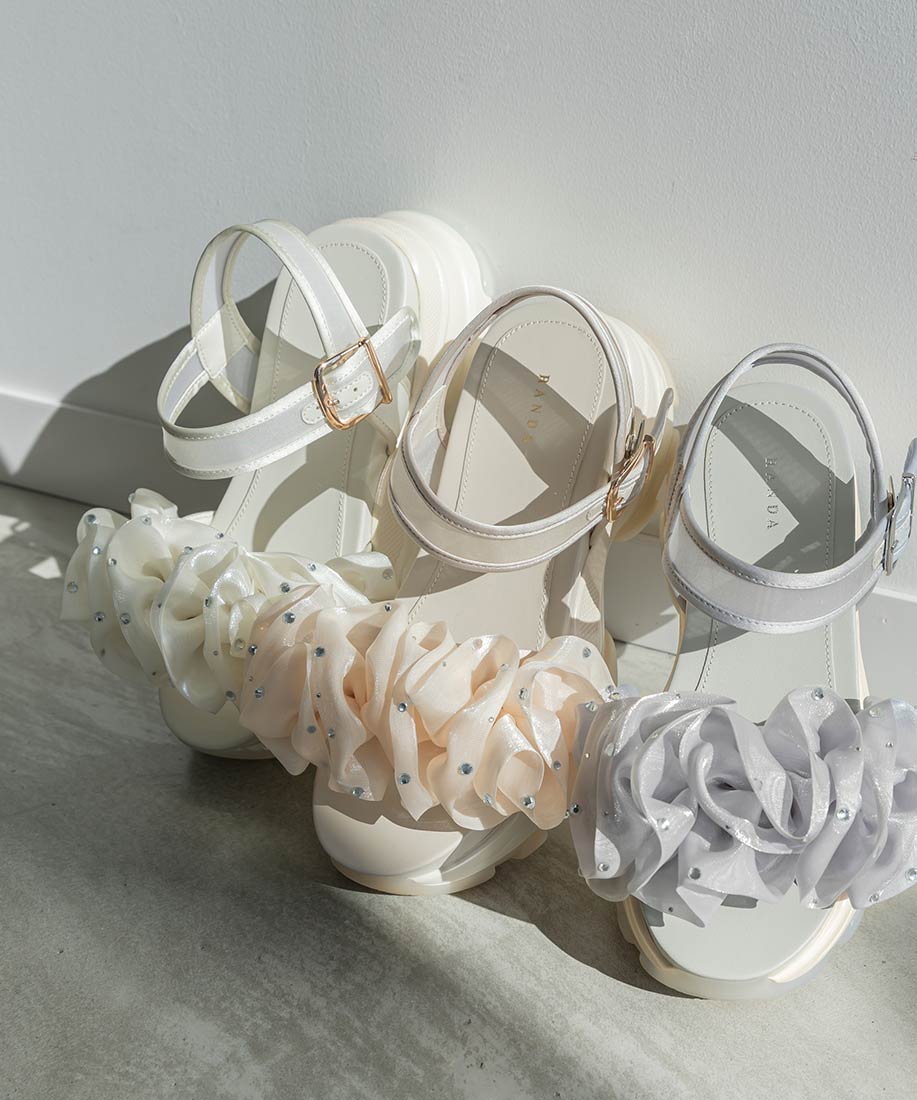 ランダ RANDA ☆ ボリュームフリルスポーツサンダル