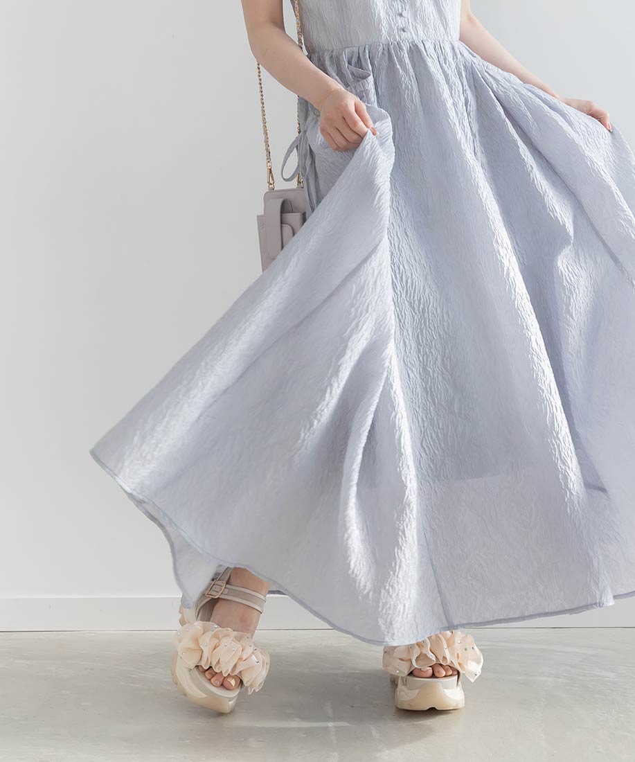 ランダ RANDA ☆ ボリュームフリルスポーツサンダル