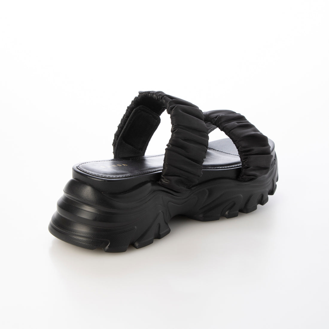 ランダ RANDA ギャザーベルトスポーツミュールサンダル （BLACK） BLACK