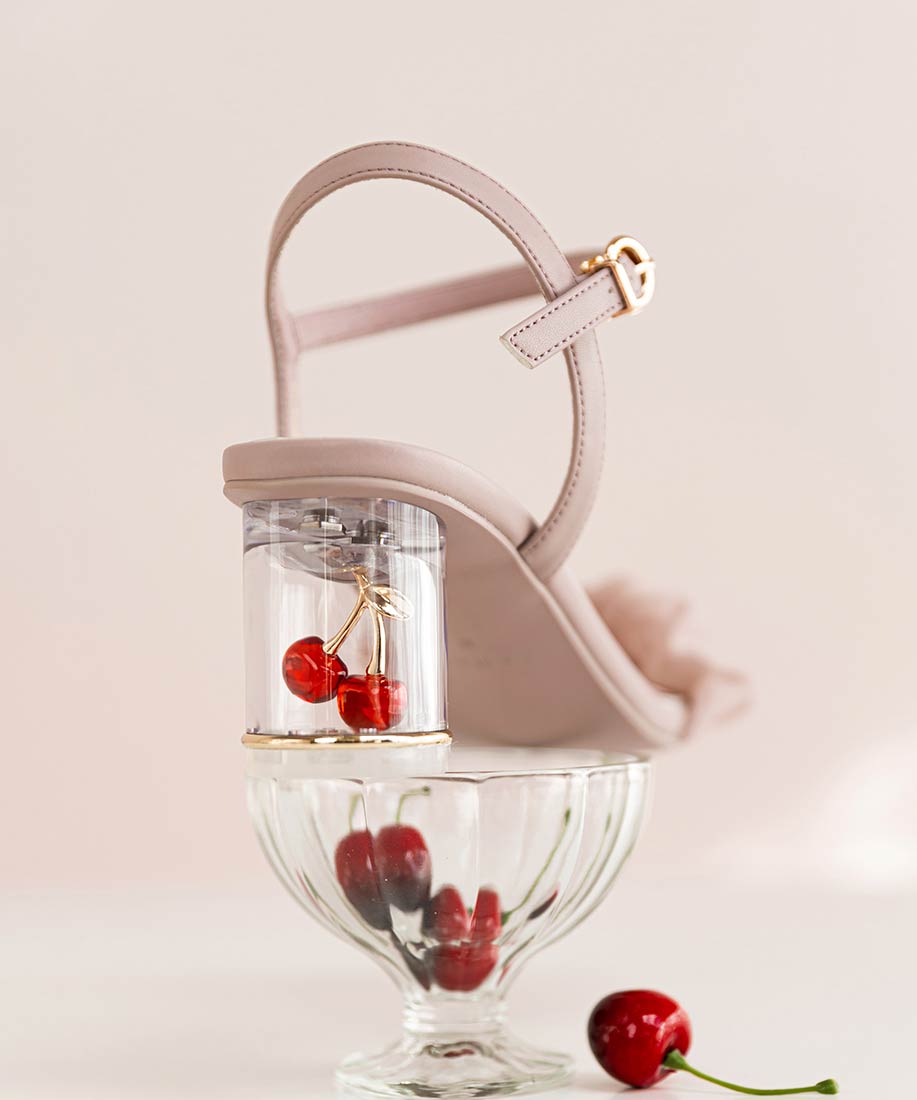 ランダ RANDA 【Cherry Collection】チェリーヒールストラップサンダル （PINK） PINK