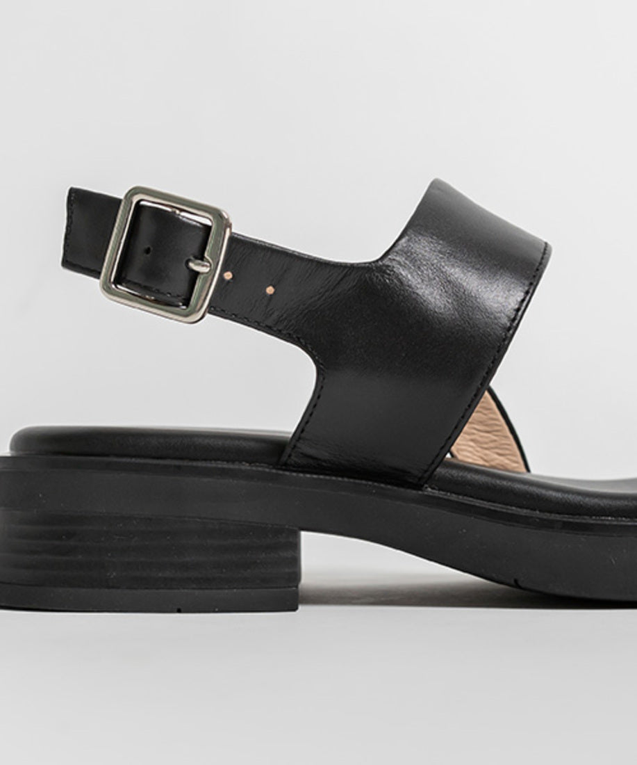 ランダ RANDA ダブルベルトレザーサンダル （KHAKI） ランダ RANDA A de Vivre本革ダブルベルトレザーサンダル