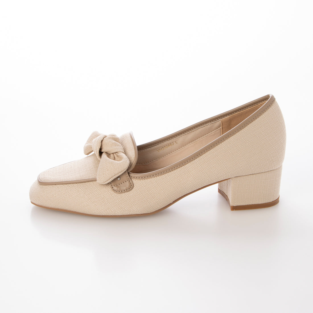 ランダ RANDA 【A de Vivre】サステナブル リボンヒールアップローファー （BEIGE） BEIGE