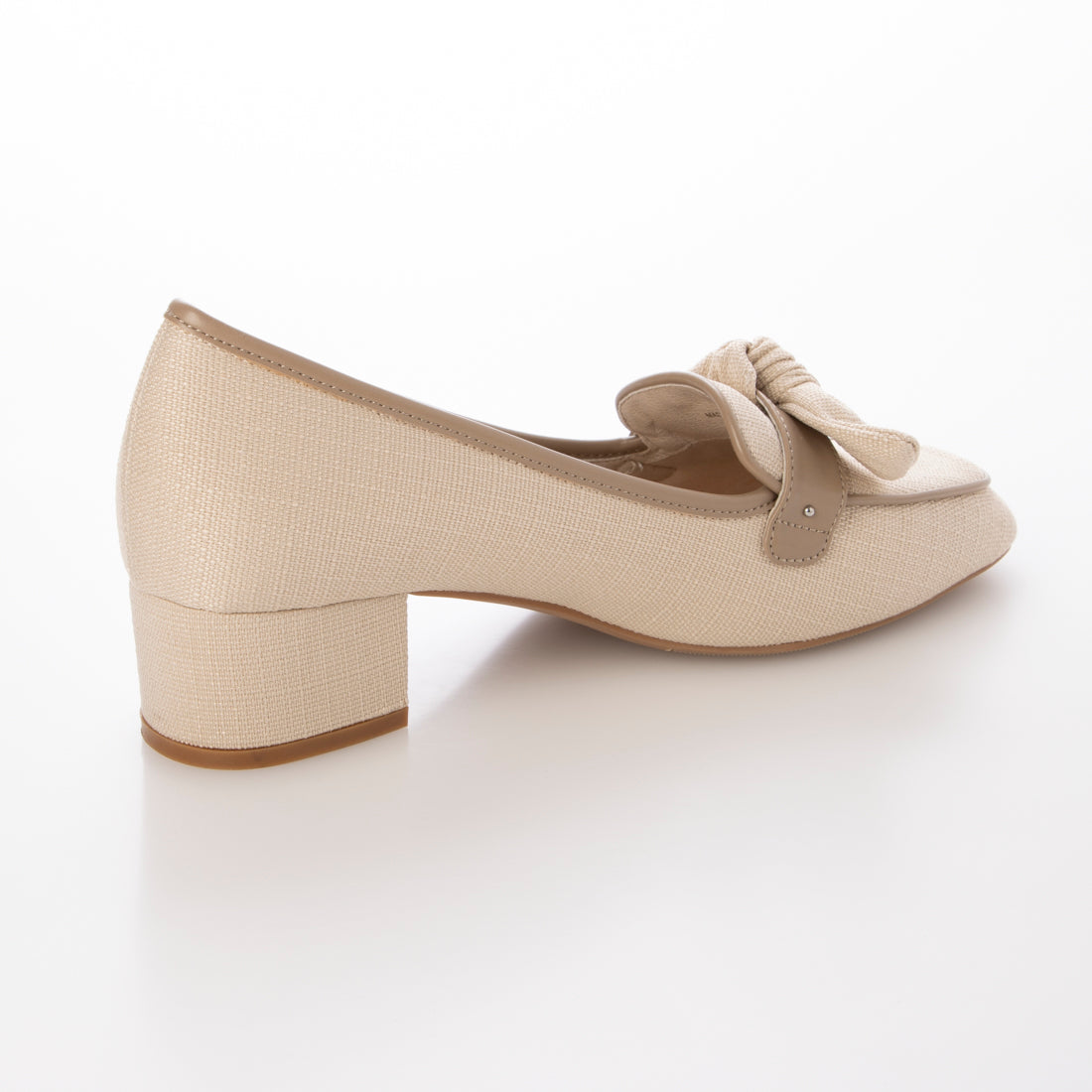 ランダ RANDA 【A de Vivre】サステナブル リボンヒールアップローファー （BEIGE） BEIGE