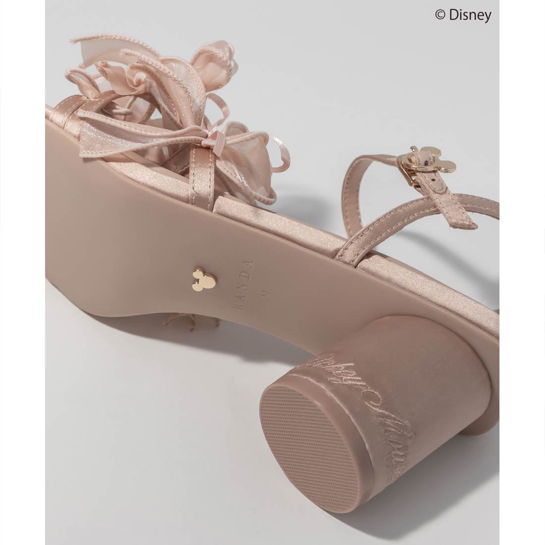 ランダ RANDA  【Mickey＆Minnie】/ランダムリボンサンダル （PINK） PINK