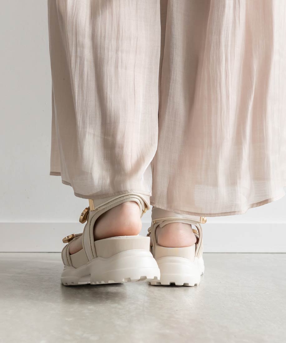 ランダ RANDA  モノグラムベルトスポーツサンダル （IVORY） IVORY