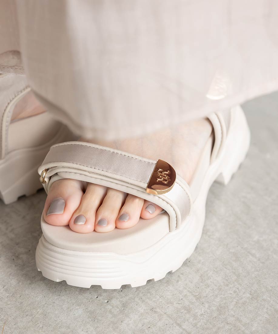 ランダ RANDA  モノグラムベルトスポーツサンダル （IVORY） IVORY