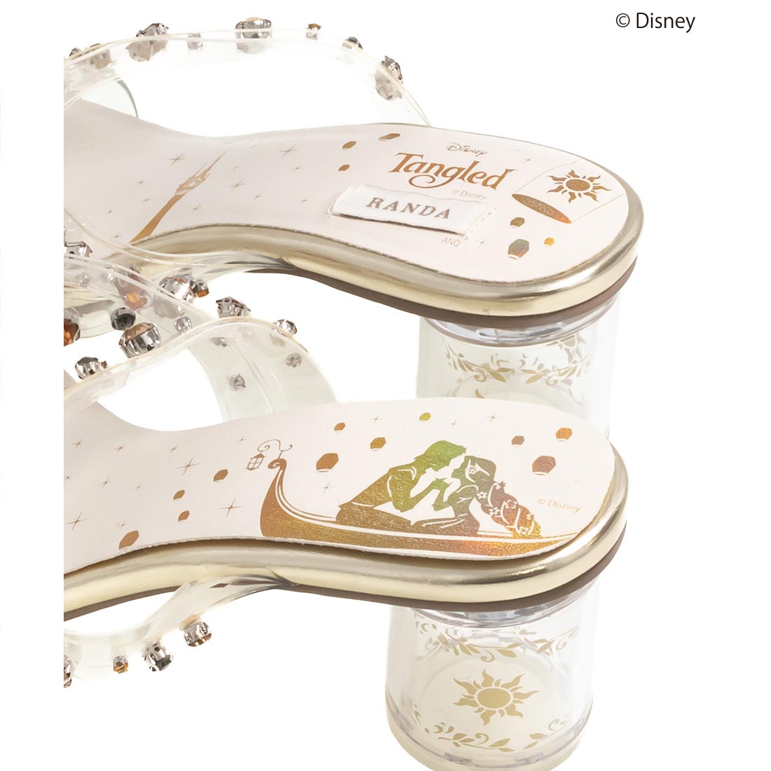 ランダ RANDA 【DISNEY/ディズニー “ラプンツェル”シリーズ】ランタンヒールサンダル （GOLD） GOLD
