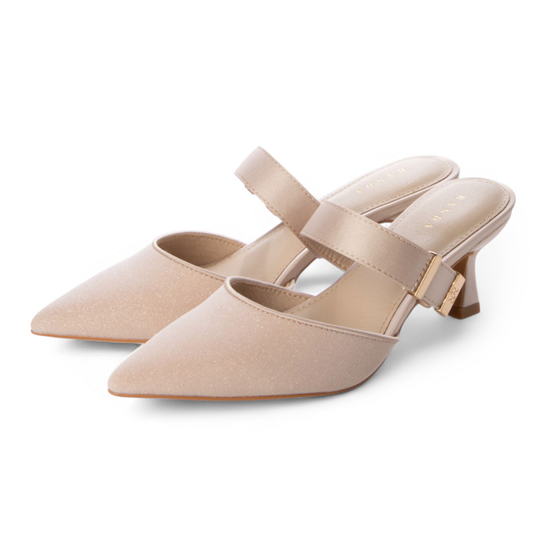 ランダ RANDAゴールドパーツミュールパンプス （PINK） PINK