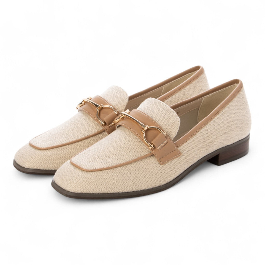 ランダ RANDA 【A de Vivre】サステナブル キャンバスビットローファー（BEIGE） BEIGE