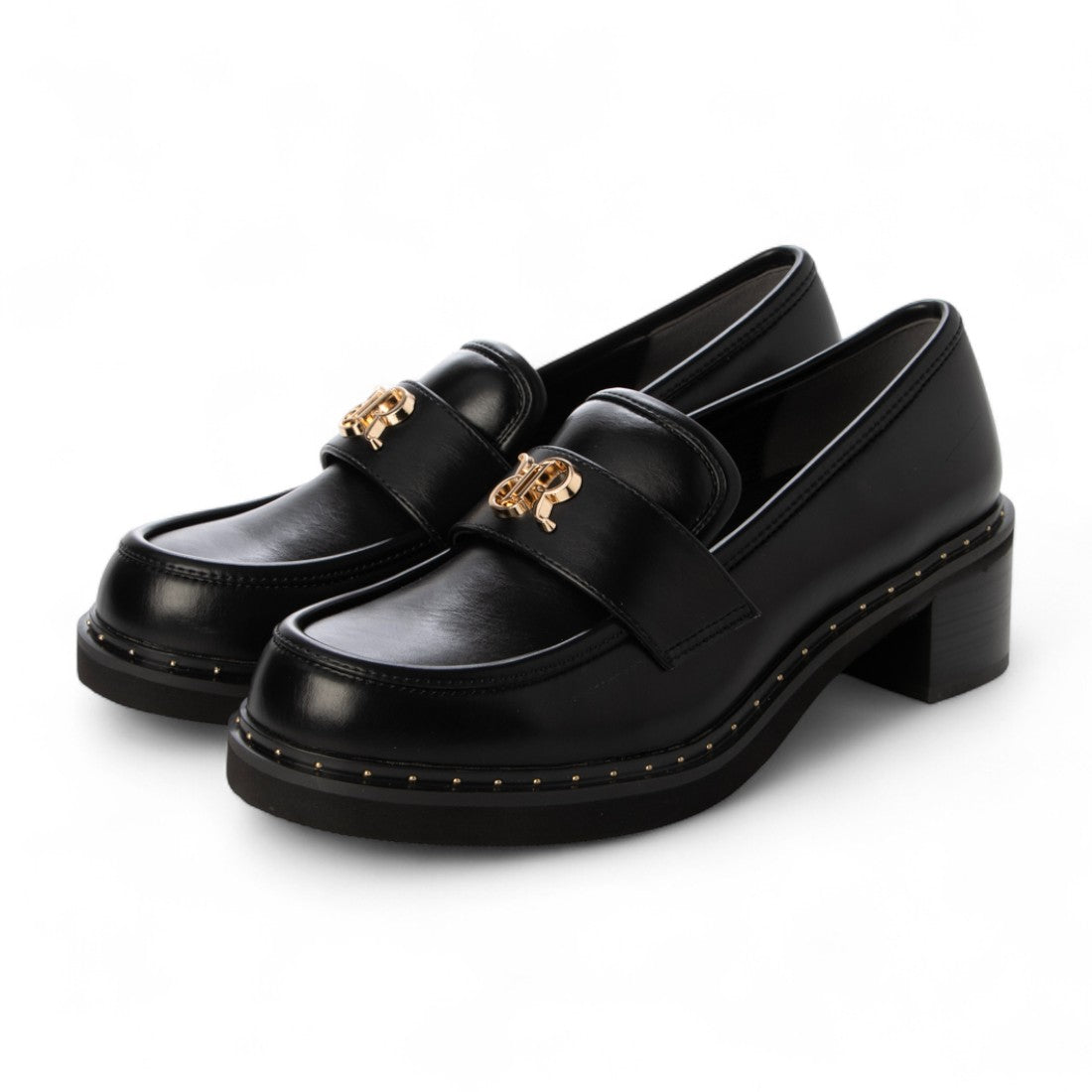 ランダ RANDA モノグラムスタッズボリュームローファー （BLACK） BLACK