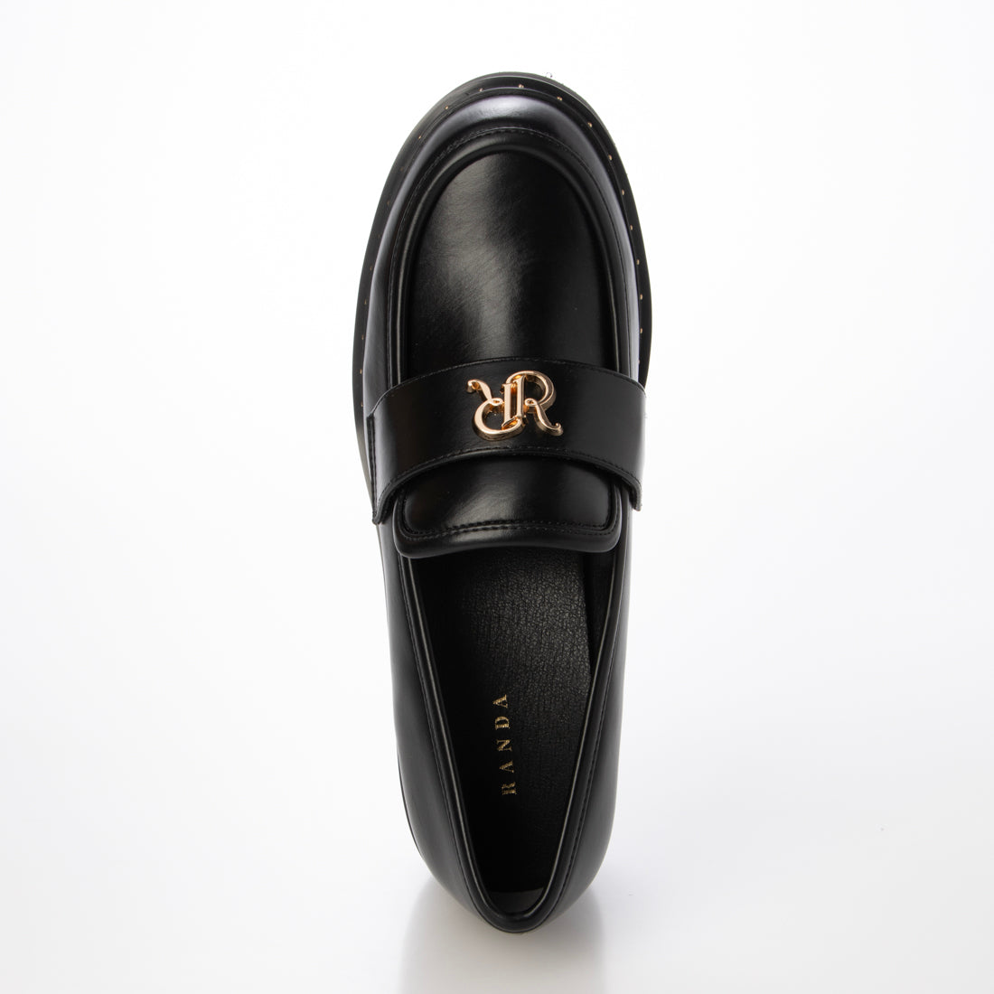 ランダ RANDA モノグラムスタッズボリュームローファー （BLACK） BLACK