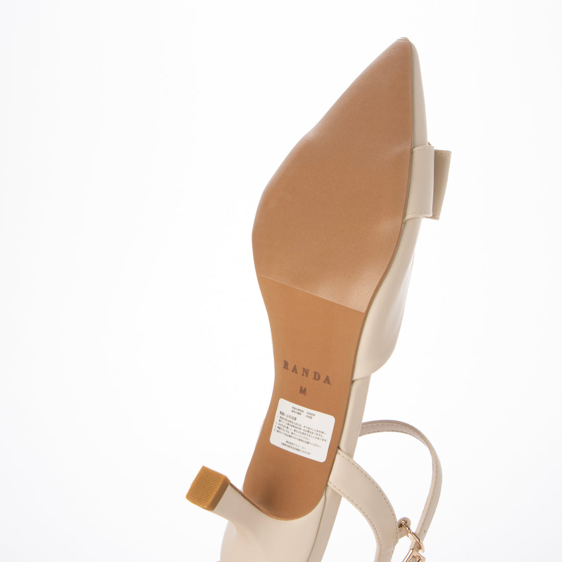 ランダ RANDA ビジューモノグラムパーツストラップパンプス （IVORY） IVORY