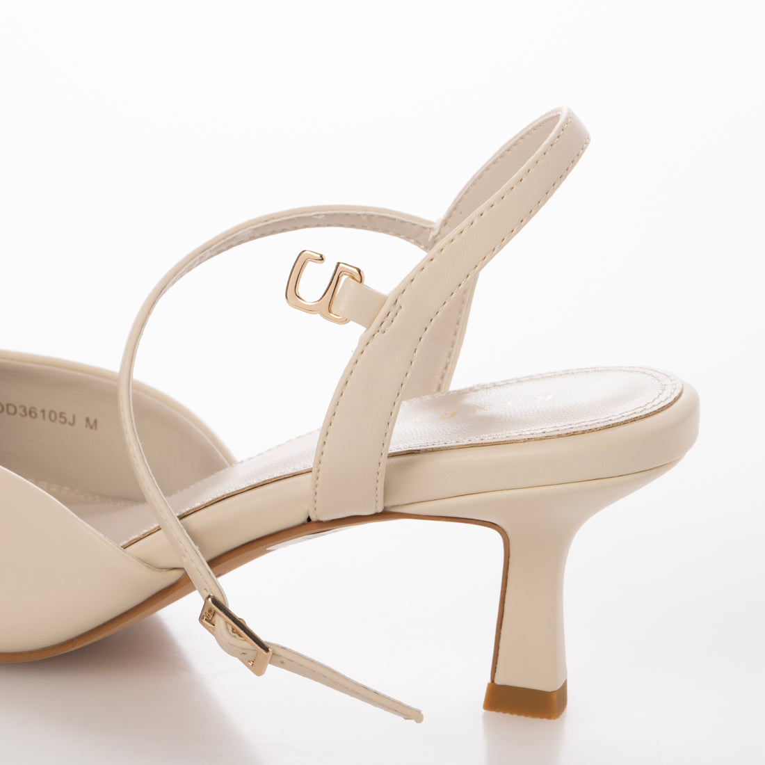 ランダ RANDA ビジューモノグラムパーツストラップパンプス （IVORY） IVORY