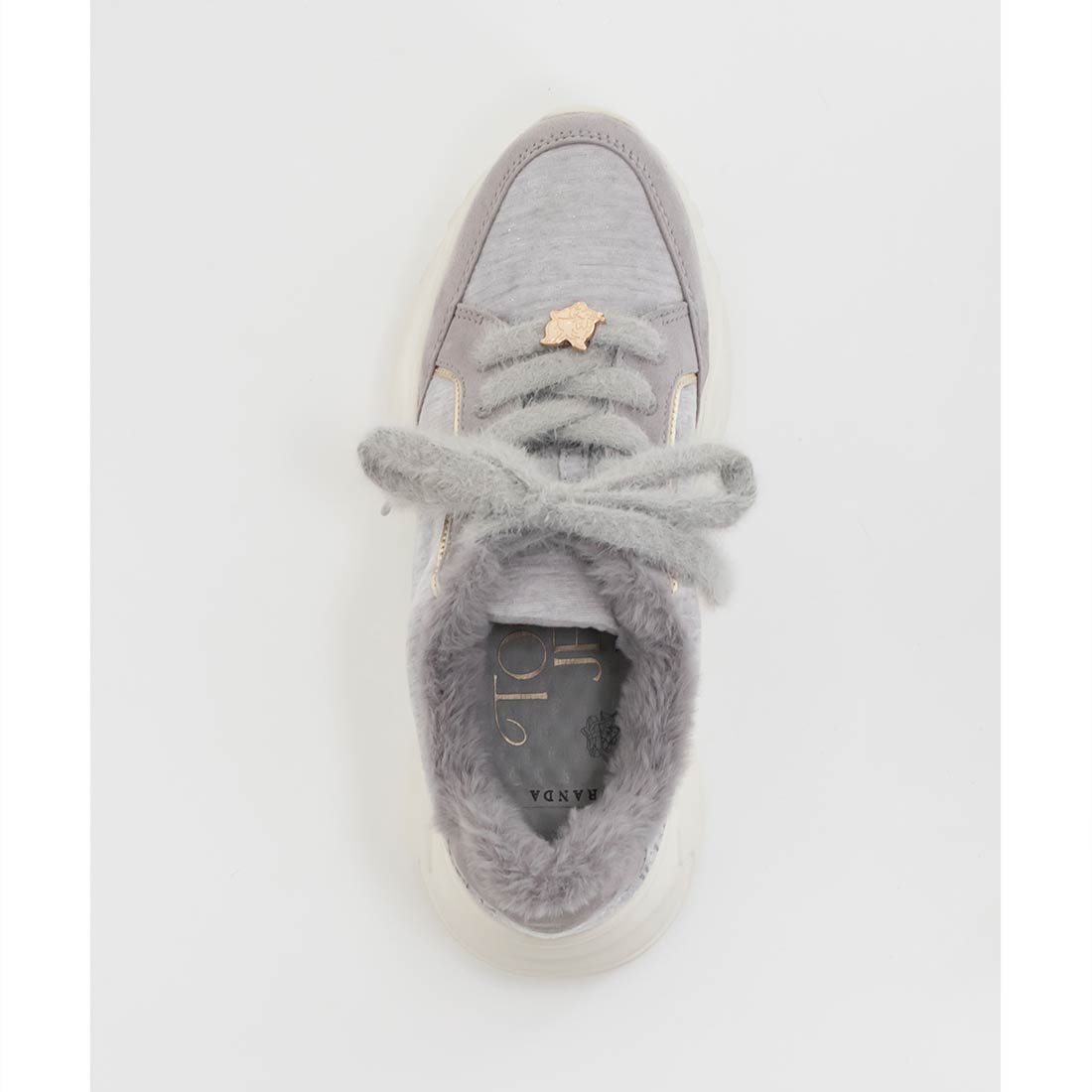 ランダ RANDA 【TOM and JERRY】ファーデザインスニーカー （GRAY） GRAY
