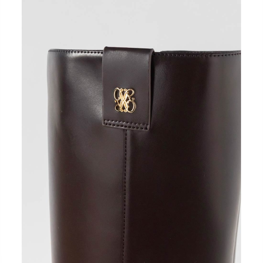 ランダ RANDA 晴雨兼用 モノグラムゴールドパーツロングブーツ （D.BROWN） D.BROWN