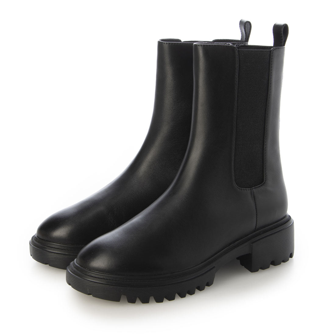 ランダ RANDA【A de Vivre】【本革】レザーサイドゴアミドルブーツ （BLACK） BLACK